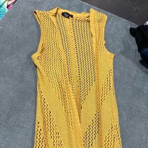 Gold crocheted kimono